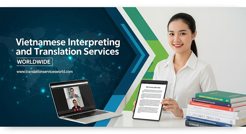 Vietnamese interpreter in a meeting